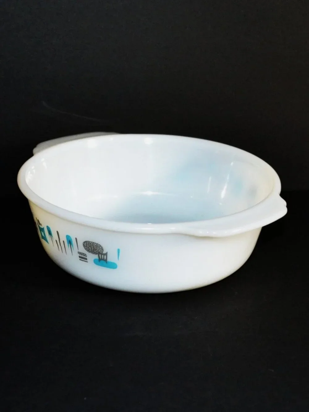 Pyrex MCM Atomic Age Space Save Casserole Dish Vintage Kitchen